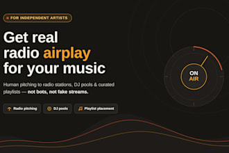 get you real radio airplay and dj promotion for your music