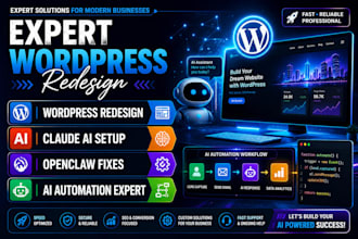 expert wordpress redesign claude ai website setup openclaw fixes ai automation