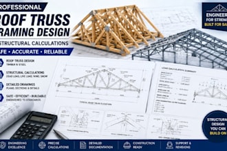 design roof truss framing and structural calculations for building