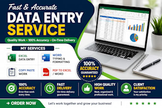 do fast and accurate data entry in excel or word
