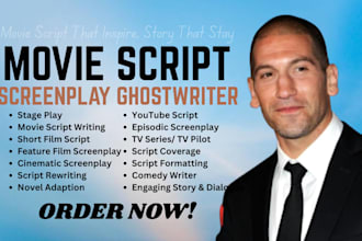 write movie script screenplay feature film script tv series TV pilot