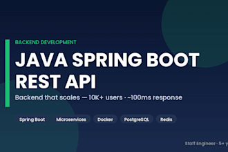 develop scalable backend rest API with java spring boot and microservices