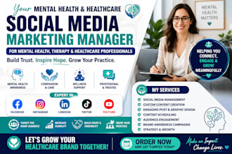 be your mental health, healthcare, mental therapy social media marketing manager