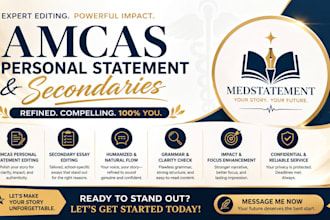 edit and refine your amcas personal statement and secondaries