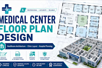 design medical center floor plan, healthcare architecture, clinical layout