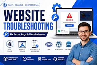 troubleshoot and fix website errors, bugs and issues