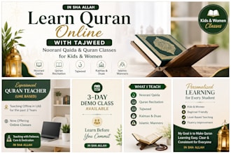 teach noorani qaida and quran recitation online for kids and women