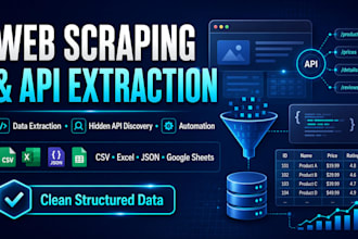 find hidden apis, scrape websites, and deliver clean structured data