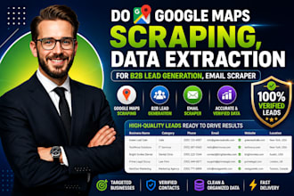 do google maps scraping, data extraction for b2b lead generation, email scraper