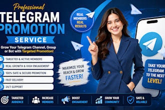 do telegram promotion, telegram marketing,  increase telegram subscribers