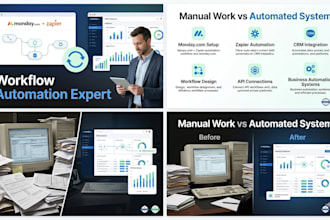 setup monday com CRM workflow automation and zapier integrations
