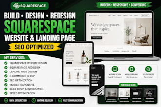 build design redesign squarespace website landing page SEO