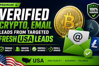 premium verified crypto, email lead sweepstk lead from targeted fresh USA lead