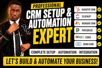 setup hubspot CRM clickup monday CRM monday com pipedrive zoho zoho CRM