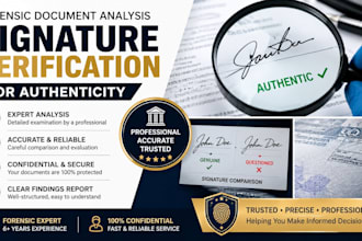 do forensic document analysis and signature verification for authenticity