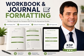 format your workbook, journal or planners for amazon KDP