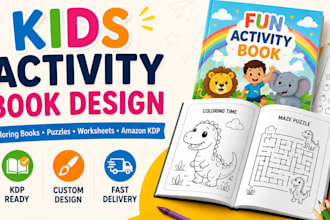 design kids activity book coloring book puzzle book amazon kdp