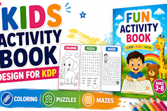 design kids activity books, coloring books and KDP activity books