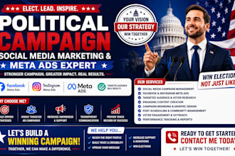 be your political campaign social media marketing and meta ads political flyer