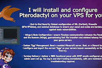 install and configure pterodactyl and wings for you