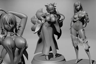 sculpt sexy 3d nsfw anime female character erotic model and realistic nsfw model