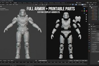 sculpt custom 3d wearable cosplay armor, 3d mask, helmet cosplay props stl file