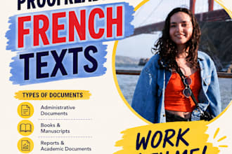 proofread and edit any french text