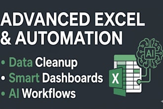 do advanced excel data cleanup, automation, and ai workflows