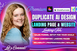 redesign, duplicate chatgbt landing page, lovable website to clickfunnels, ghl