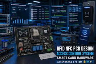 design rfid nfc access control pcb smart card reader attendance system hardware