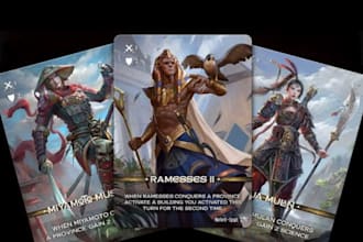 design card game board game template for card game, tabletop tarot card game art