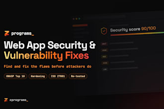 secure your web app and fix security vulnerabilities
