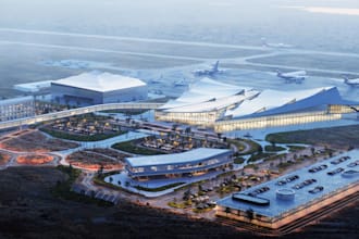 design realistic 3d airport, aviation terminal, hangar and airfield projects