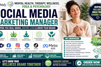 your mental health, and therapy wellness yoga psychology social media marketing