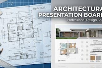 design architectural presentation boards and project sheets
