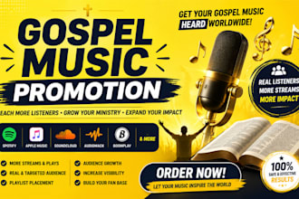 add christian and gospel music to active playlists for organic music promotion