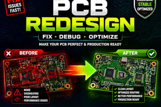 improve, redesign and fix pcb circuits for better performance and reliability