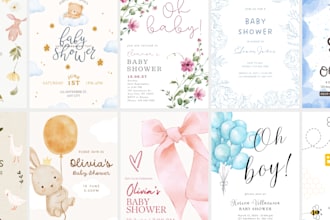 create a custom baby shower invitation or flyer