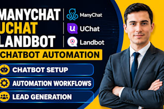 setup manychat uchat and landbot chatbot automation