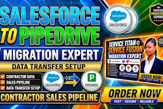 salesforce to pipedrive migration data transfer setup contractor sales pipeline
