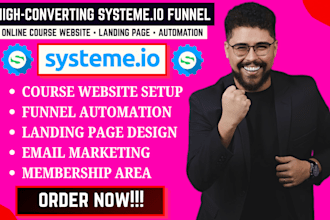 build systeme io online course website systeme io funnel automation landing page