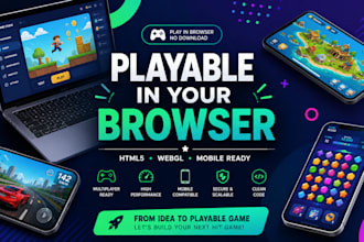 develop HTML5 browser games, webgl games and multiplayer web games