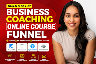 setup business coaching online course funnel kajabi website enrollment system