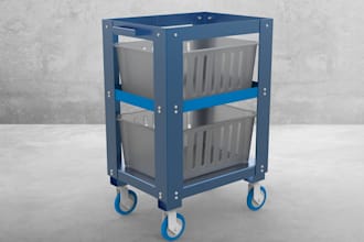 design industrial equipment, carts, machinery frames and fabrication drawings
