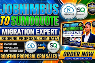 jobnimbus to sumoquote migration data transfer setup roofing proposal crm sales