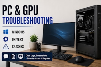 troubleshoot PC, windows, GPU, and driver issues remotely