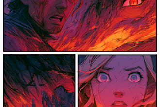 do illustration book, comic, manga storyboard, animatic