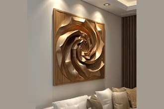 3d wall art mdf 3d abstract sculpture 3d plywood relief wall ceiling art decor