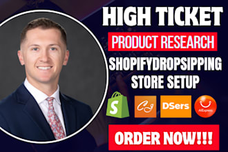 find shopify high ticket winning selling products research suppliers research ad