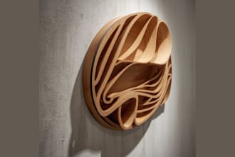3d wall art mdf 3d abstract sculpture 3d plywood relief  3d phyllotaxis art